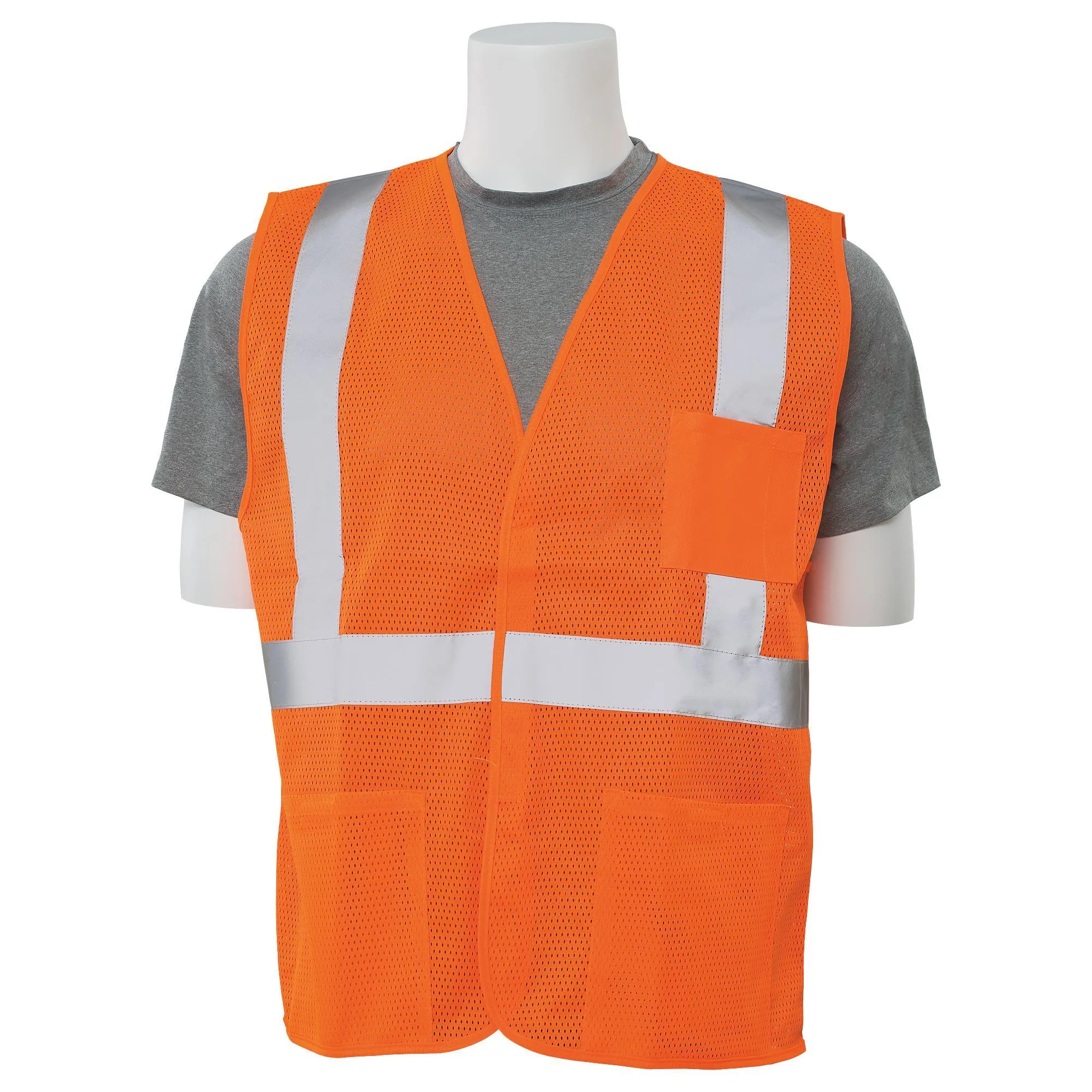 S362P Class 2 Economy Mesh Safety Vest with Pockets 1pc