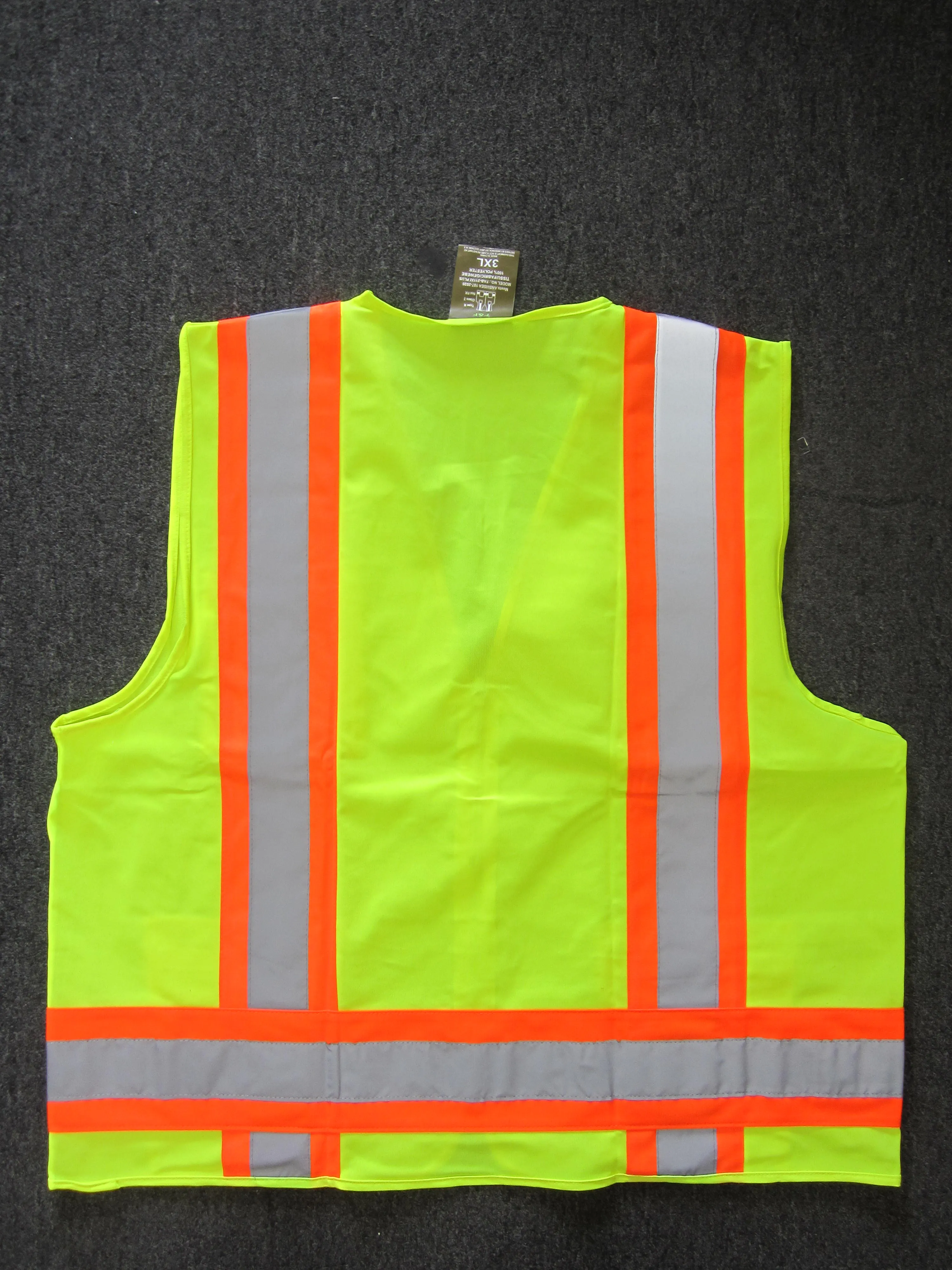 Safety Vest with Pull up Zipper Plus Size FAB-21132 PLUS