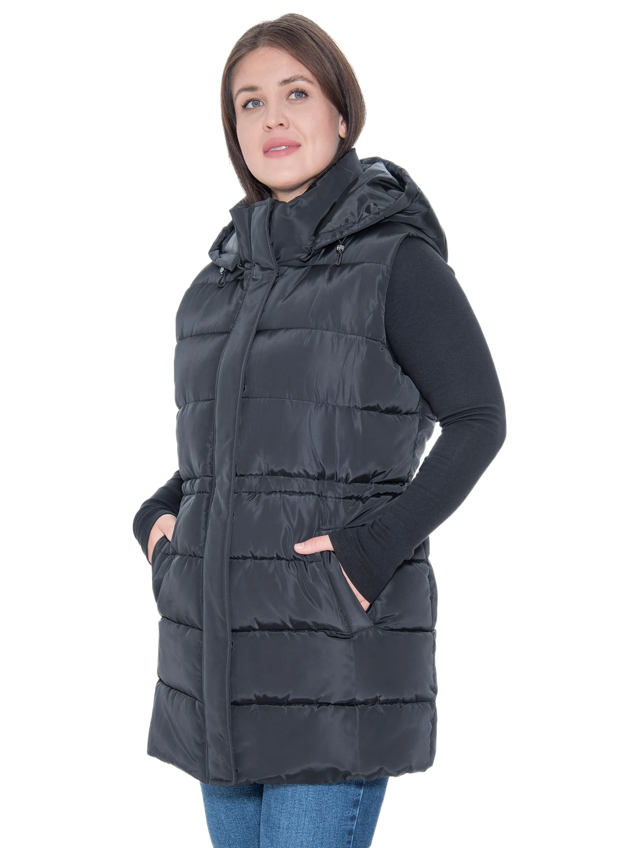 Sebby Collection Plus Size Puffer Vest