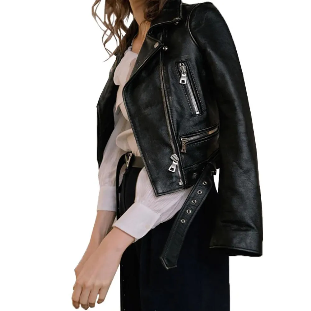 Sleek Black Crop Style Jacket