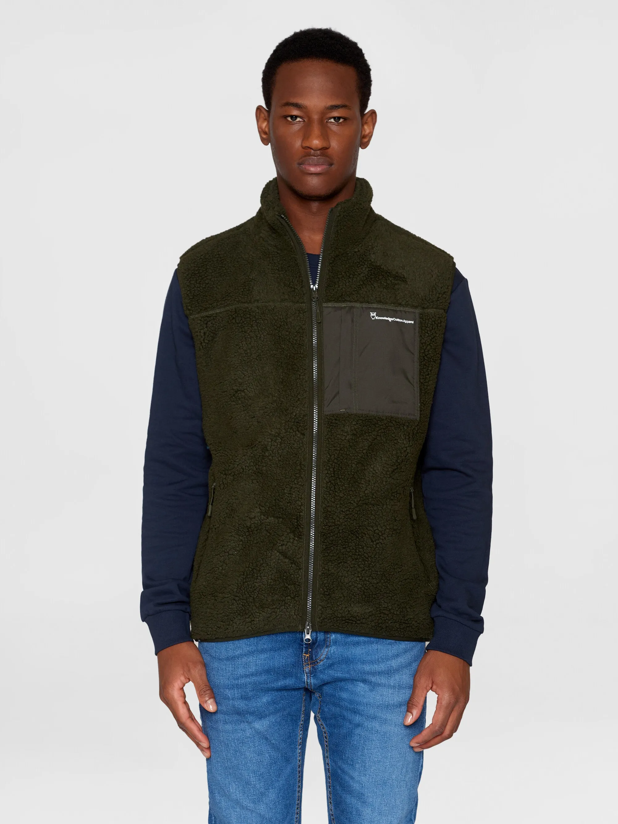 Teddy fleece vest - Forrest Night