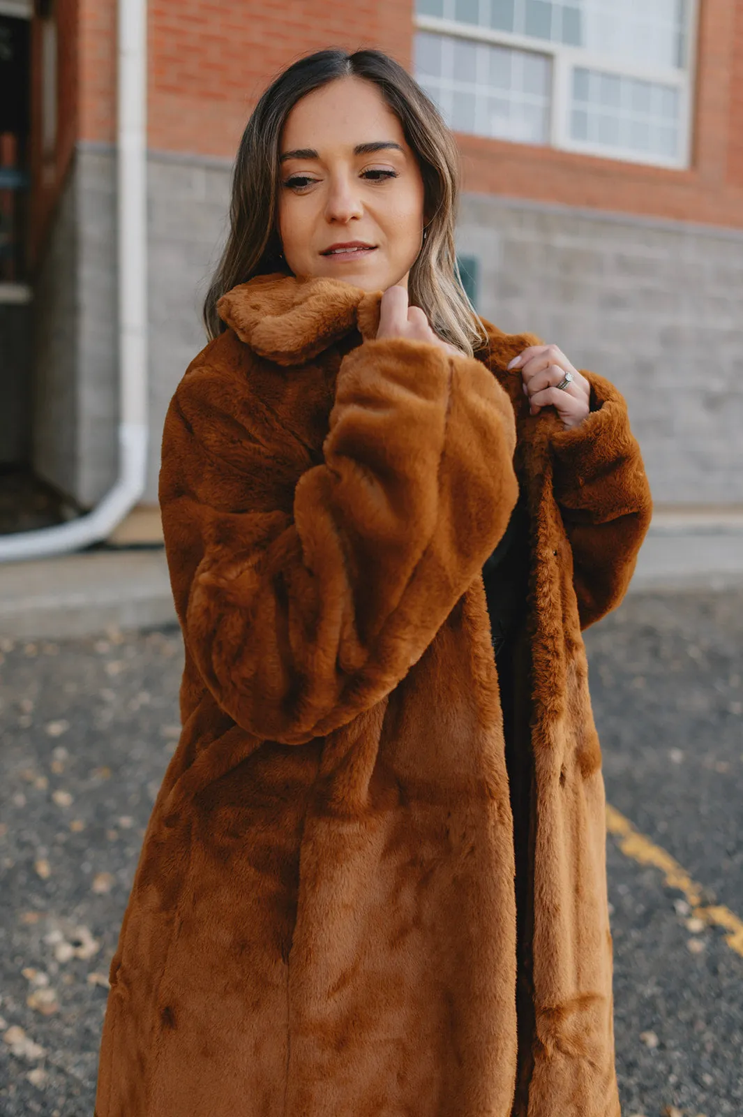 The Calino Faux Fur Coat - Monk's Robes - PLUS