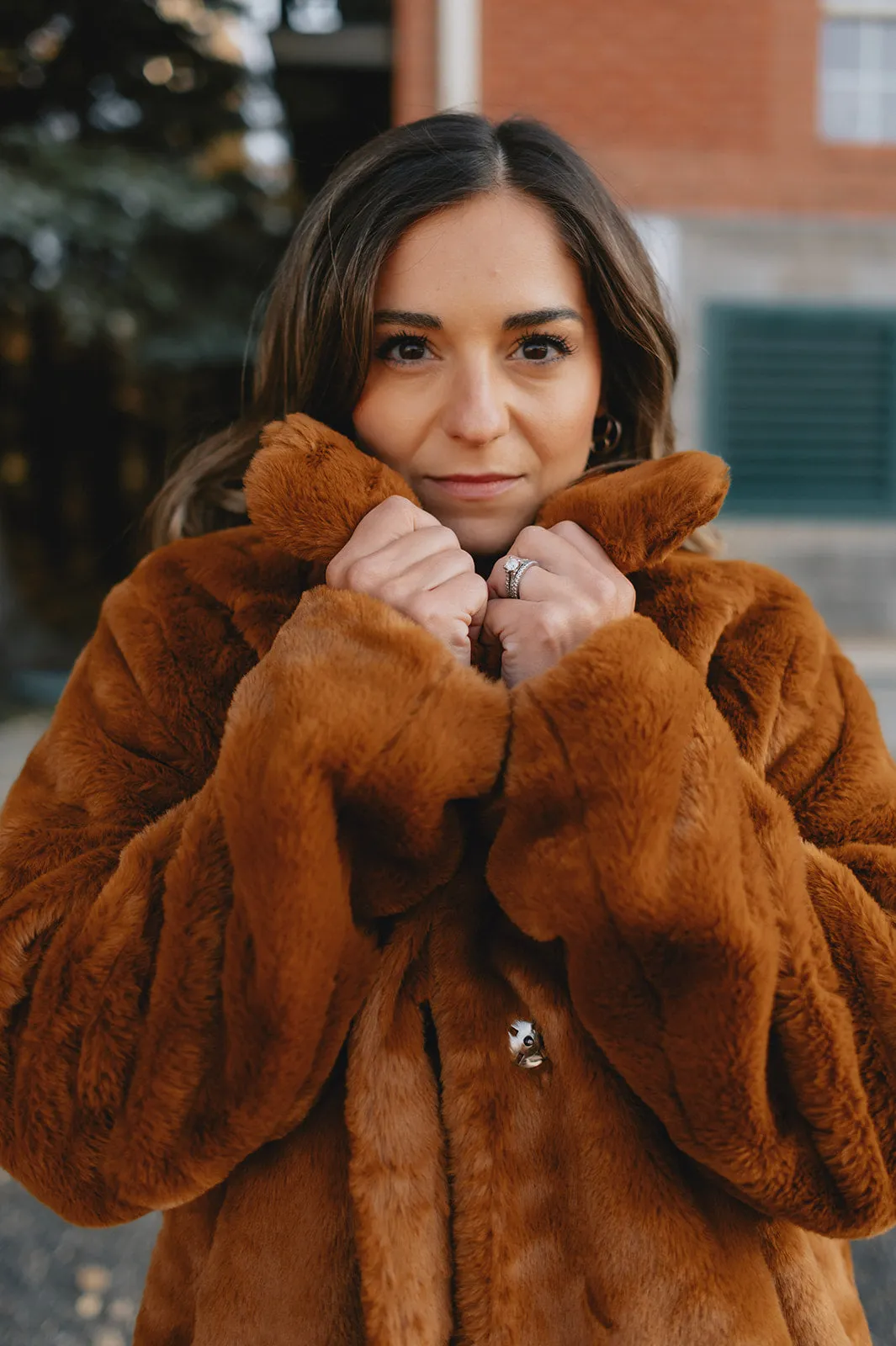 The Calino Faux Fur Coat - Monk's Robes - PLUS