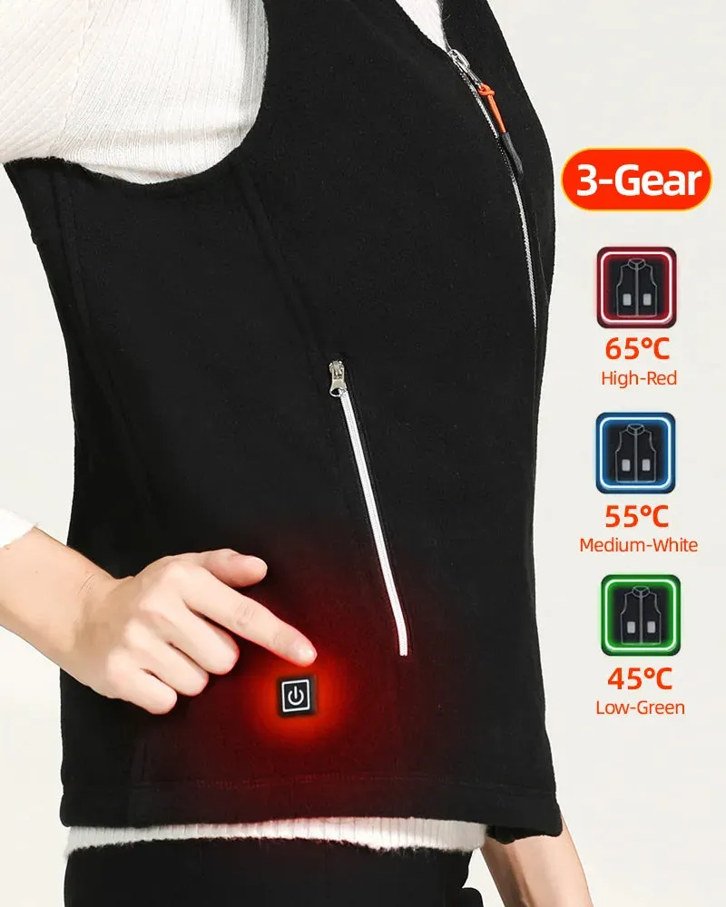 Trendy 10 Zone USB Heated Vest for Fall & Winter Outdoor Wear