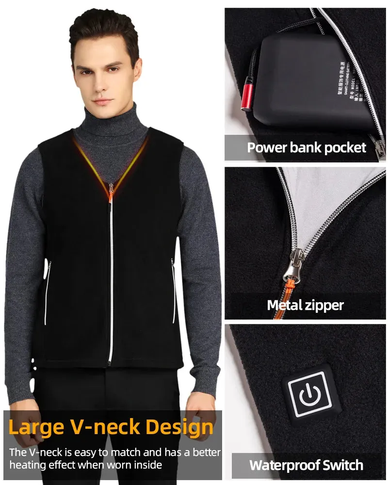 Trendy 10 Zone USB Heated Vest for Fall & Winter Outdoor Wear