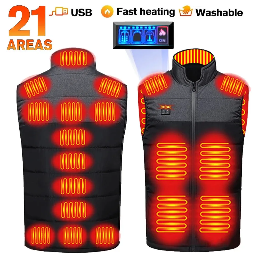 Trendy USB Heating Vest with 21 Zones for Winter