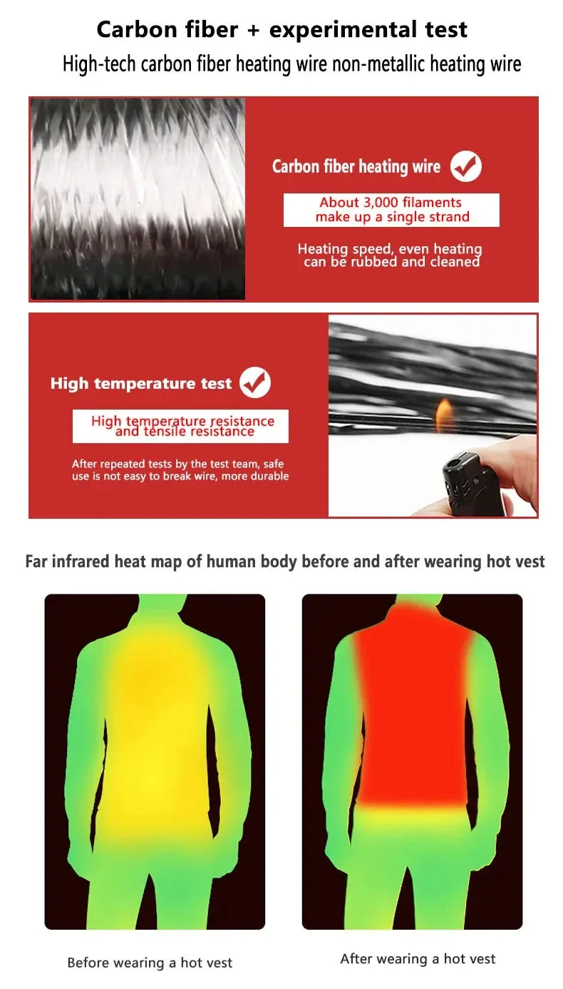 Trendy USB Heating Vest with 21 Zones for Winter