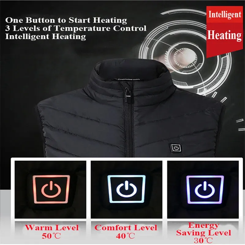 Trendy USB Multi-Zone Heated Vest for Cold Weather Travel