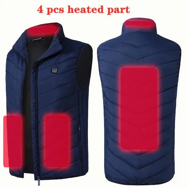 Trendy USB Multi-Zone Heated Vest for Cold Weather Travel