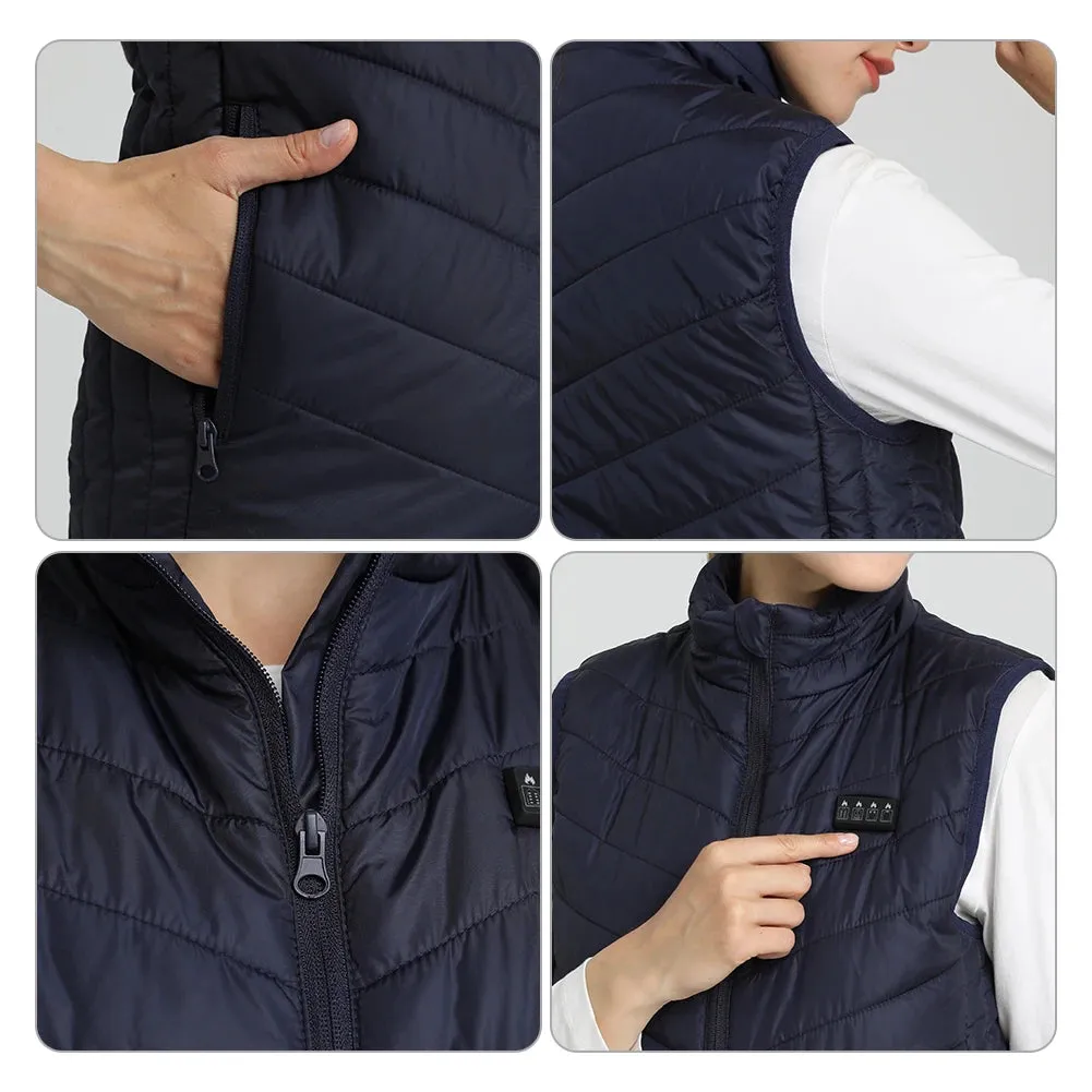 Trendy USB Multi-Zone Heated Vest for Cold Weather Travel