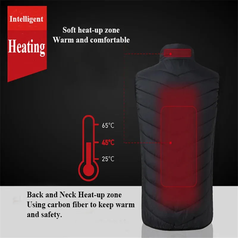 Trendy USB Multi-Zone Heated Vest for Cold Weather Travel