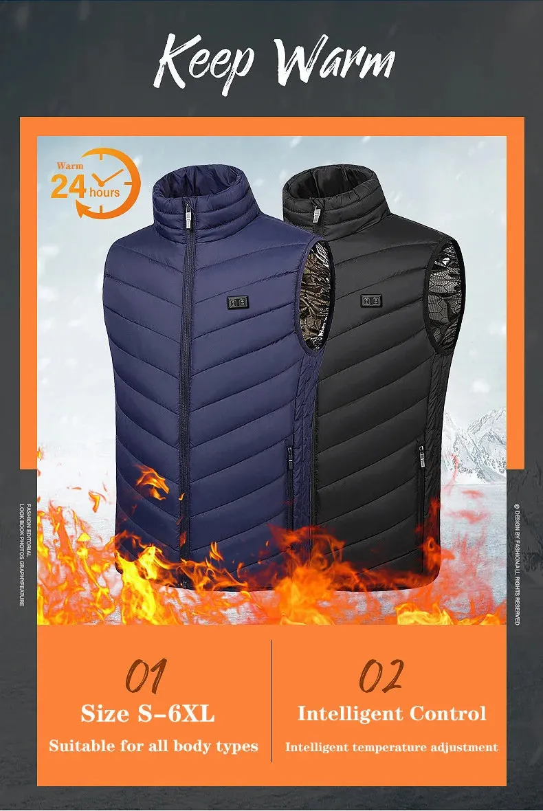 Trendy USB Multi-Zone Heated Vest for Cold Weather Travel