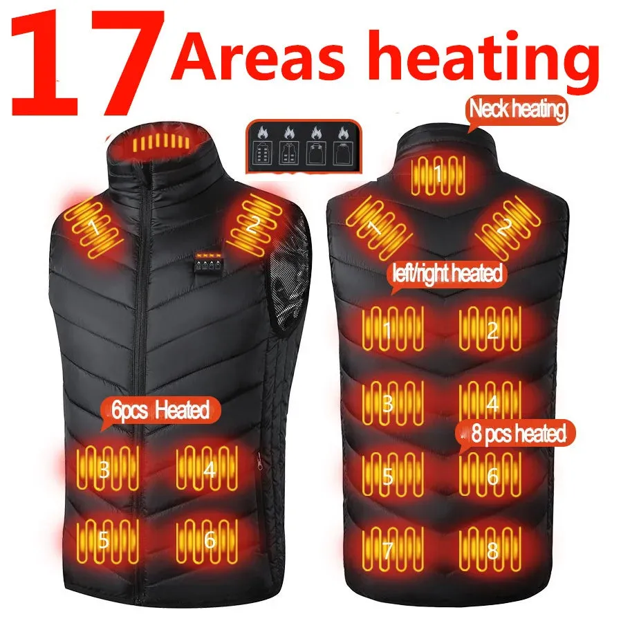 Trendy USB Multi-Zone Heated Vest for Cold Weather Travel