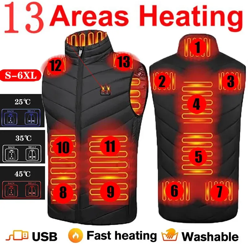 Trendy USB Multi-Zone Heated Vest for Cold Weather Travel