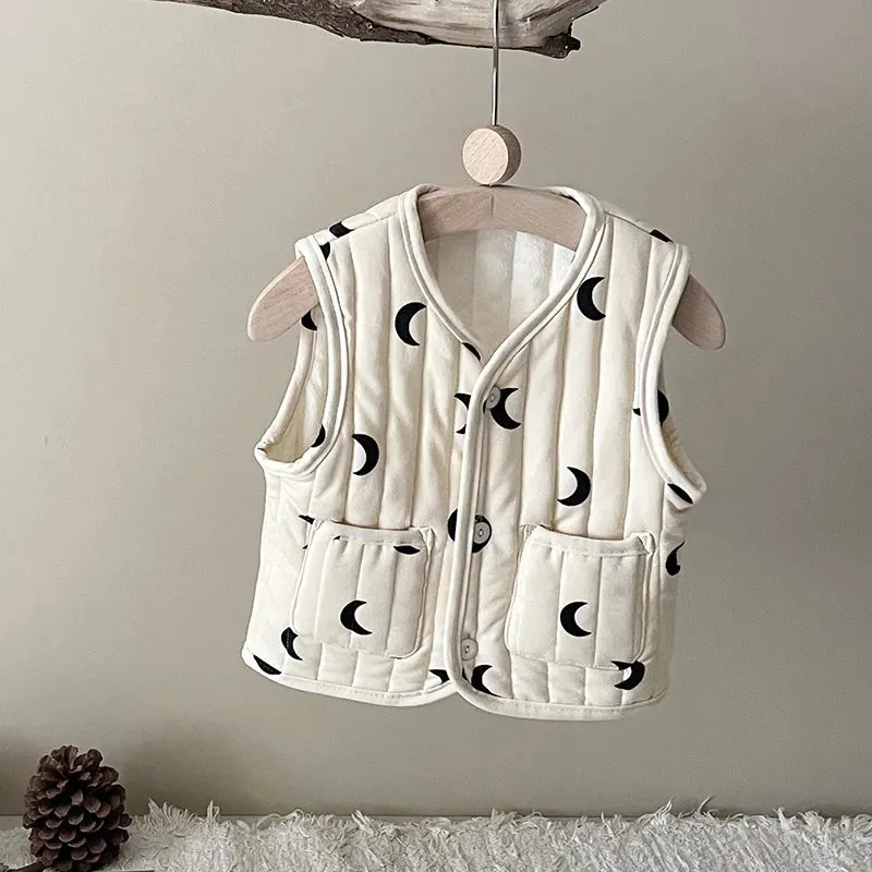 Warm Printed Kids Vest