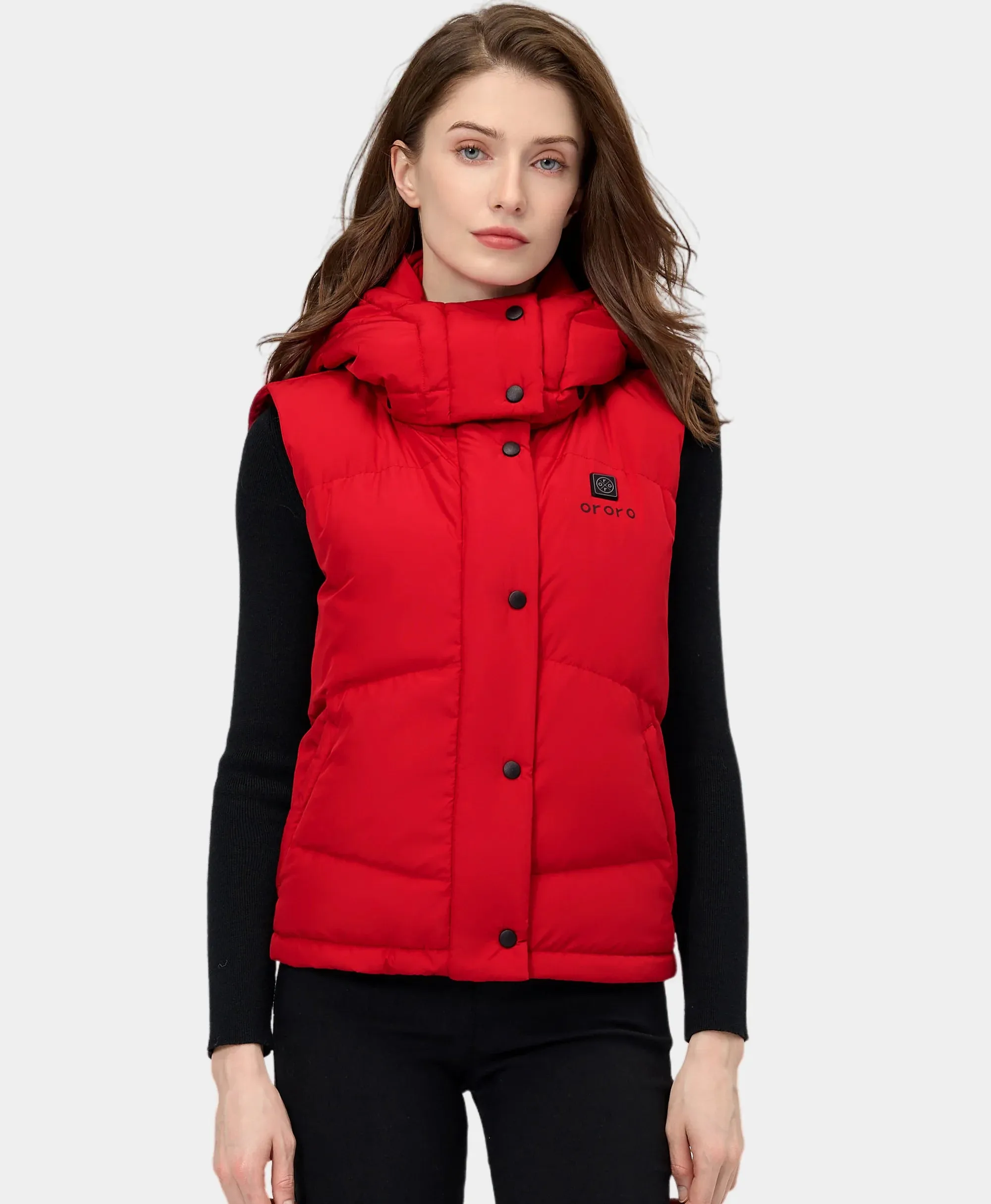 Women's Heated Cropped Puffer Down Vest