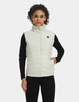 Women's Heated Lightweight Down Vest - Ivory