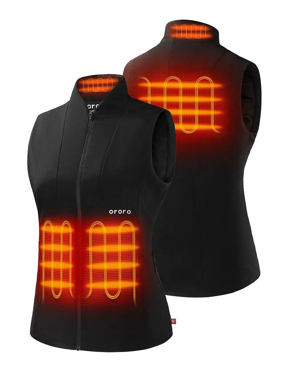 Women's Heated PrimaLoft® Golf Vest - Black